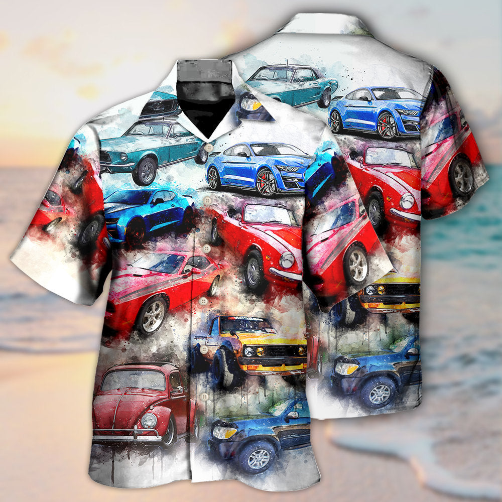 Car Classic Portrait For Car Lovers - Hawaiian Shirt - Owls Matrix LTD