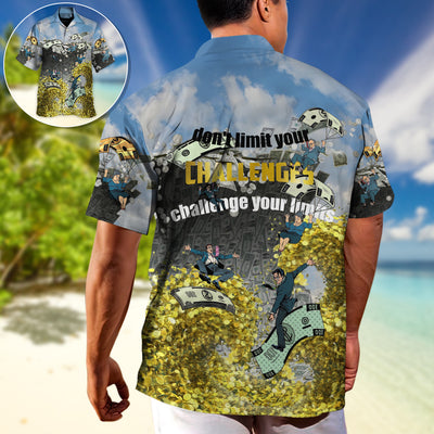 Parasailing Don't Limit Your Challenges Challenge Your Limit - Hawaiian Shirt