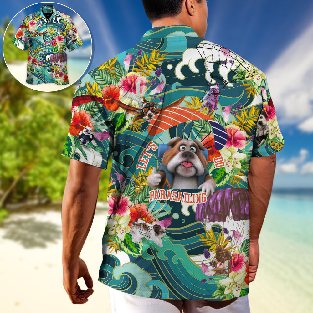 Parasailing Dog Let's Do Parasailing - Hawaiian Shirt