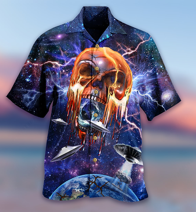 Skull Love Galaxy - Hawaiian Shirt - Owls Matrix LTD