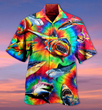 Shark Rainbow Style Cool - Hawaiian Shirt - Owls Matrix LTD