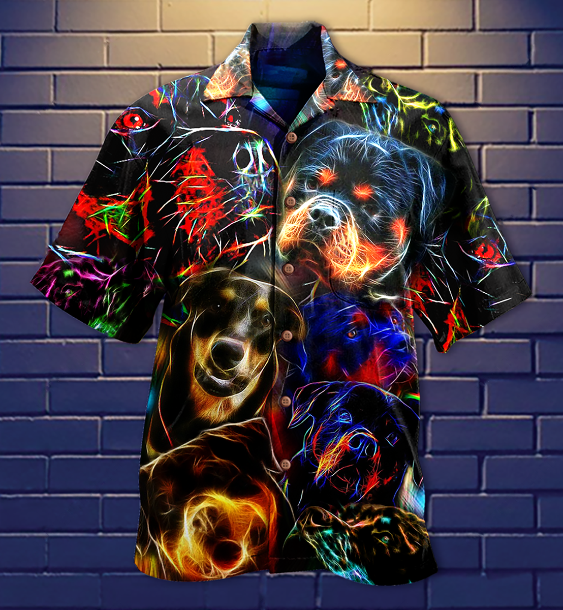 Rottweiler Dogs Bubby Style - Hawaiian Shirt - Owls Matrix LTD