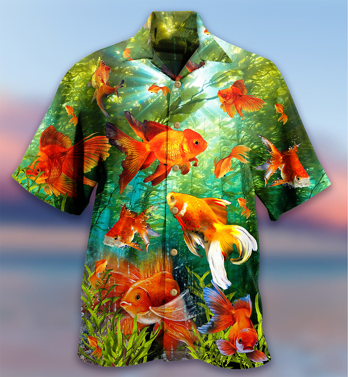Fish Goldfish Beautiful Love It - Hawaiian Shirt - Owls Matrix LTD