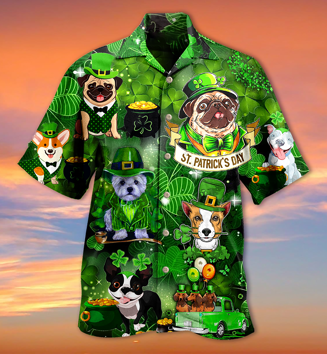 Irish Dogs Love Irish - Hawaiian Shirt - Owls Matrix LTD