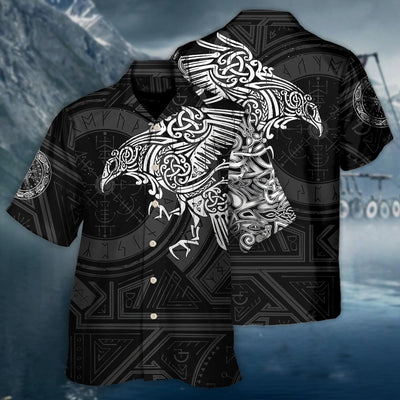 Viking Valhalla The Ravens - Hawaiian Shirt - Owls Matrix LTD
