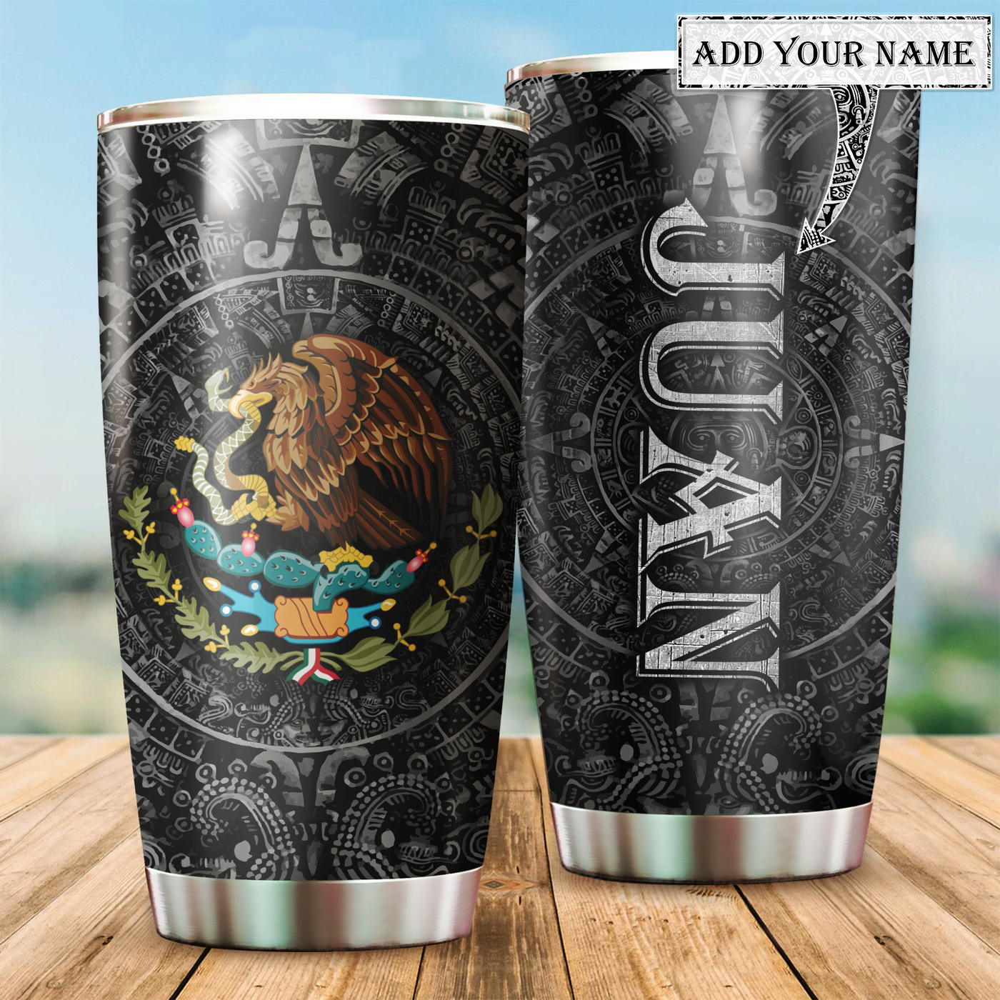 Aztec Mexico Special In The Pattern Personalized - Tumbler - Owls Matrix LTD