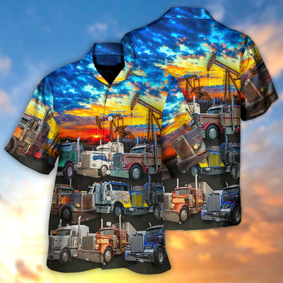 Truck Monster Classic Beautiful Sunset - Hawaiian Shirt - Owls Matrix LTD