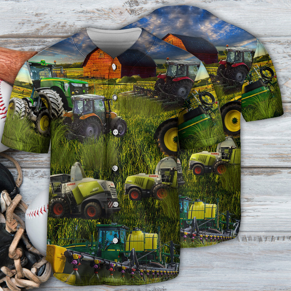 Tractor Just One More Tractor I Promise - Baseball Jersey - Owls Matrix LTD