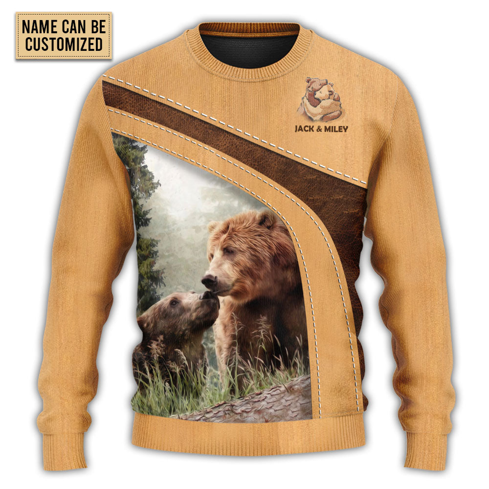 Christmas Sweater / S Bear An Old Bear Live Here With His Honey Personalized - Sweater - Ugly Christmas Sweaters - Owls Matrix LTD
