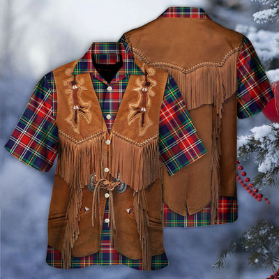 Christmas Santa Cool String Sleeveless Leather - Hawaiian Shirt - Owls Matrix LTD