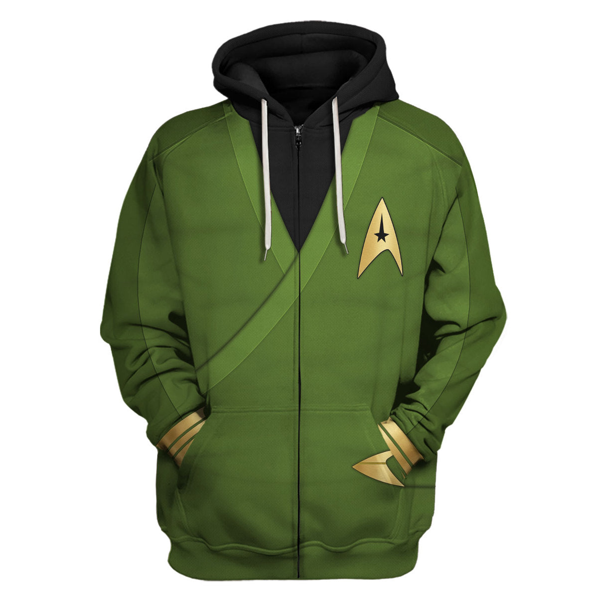 Star Trek Gearhomie Captain Pike Green Costume - Hoodie + Sweatpant