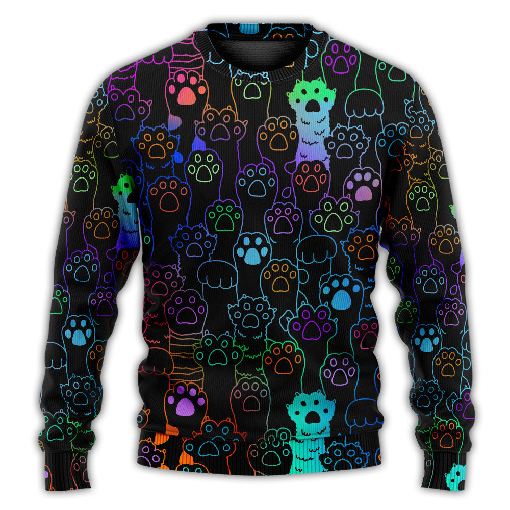 Christmas Sweater / S Cat Cutie Little Paw - Sweater - Ugly Christmas Sweaters - Owls Matrix LTD