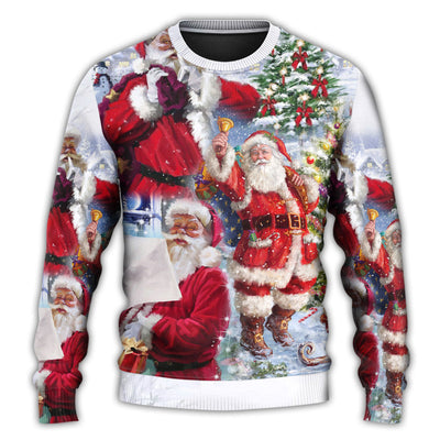 Christmas Sweater / S Christmas Santa Claus Is Coming To Town - Sweater - Ugly Christmas Sweaters - Owls Matrix LTD