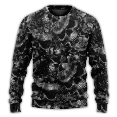 Skull Life's True Face Is The Skull - Sweater - Ugly Christmas Sweaters - Owls Matrix LTD