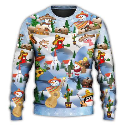 Christmas Sweater / S Christmas Merican Say Merry Xmas - Sweater - Ugly Christmas Sweaters - Owls Matrix LTD