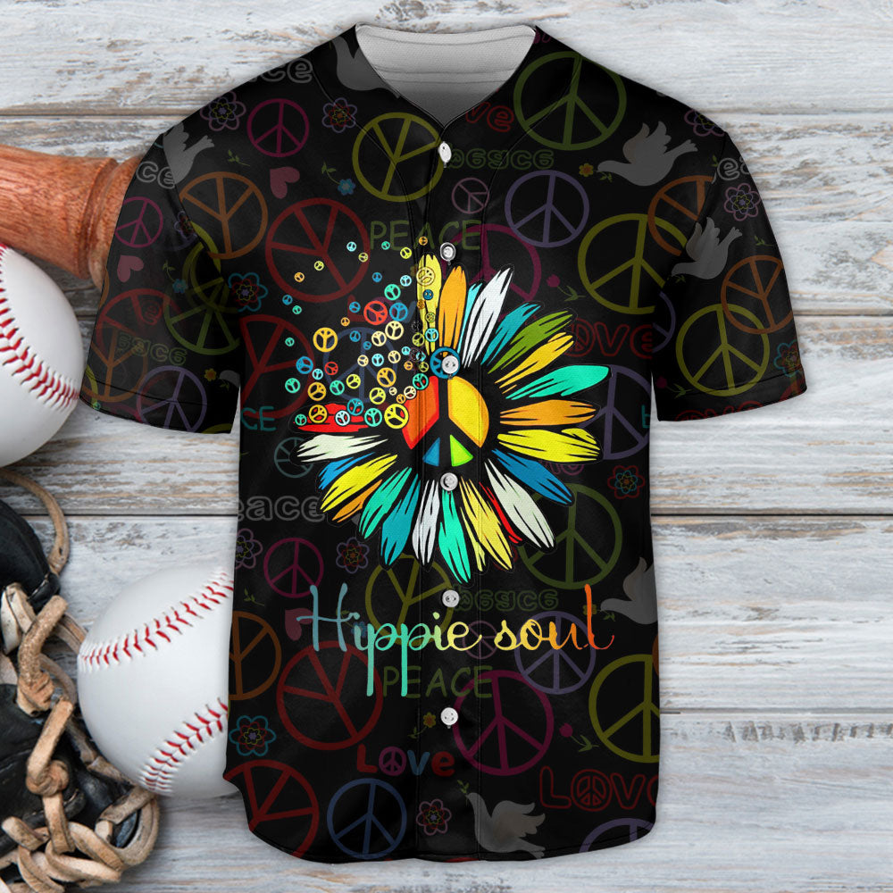 Hippie Sunflower Soul Life - Baseball Jersey - Owls Matrix LTD