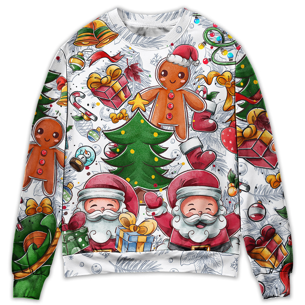 Sweater / S Christmas Santa Cutie Winter Snowman Gingerbread - Sweater - Ugly Christmas Sweaters - Owls Matrix LTD