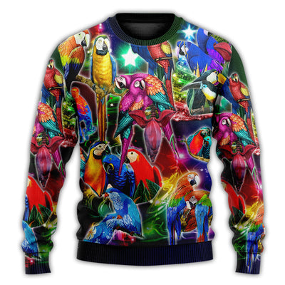 Christmas Sweater / S Parrot Tropical Merry Christmas - Sweater - Ugly Christmas Sweaters - Owls Matrix LTD