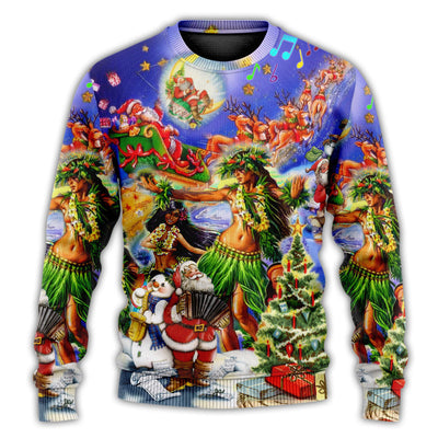 Christmas Sweater / S Hawaii The Aloha Merry Christmas - Sweater - Ugly Christmas Sweaters - Owls Matrix LTD
