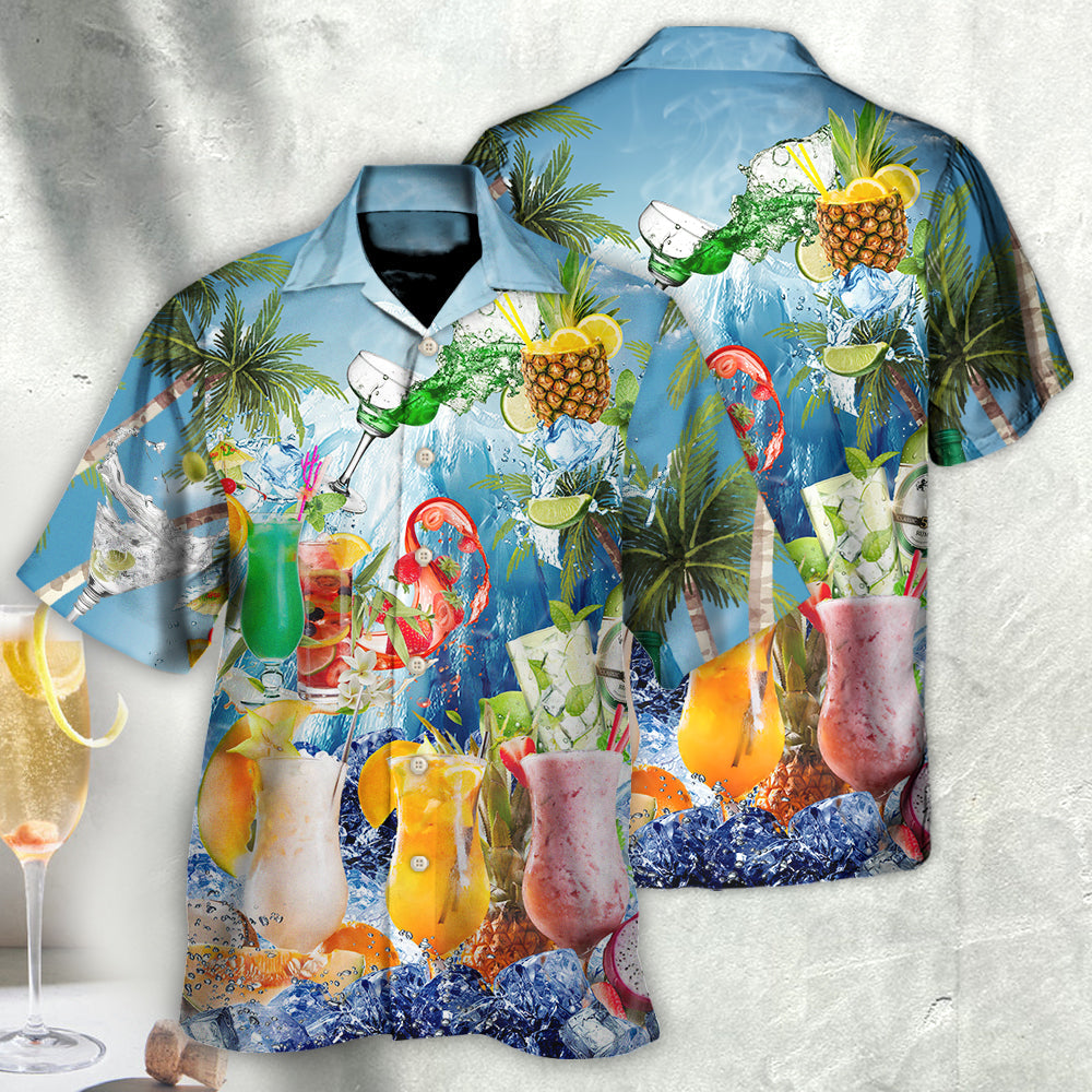 Cocktail Summer With Pieces Of Fruit So Fresh - Hawaiian Shirt - Owls Matrix LTD