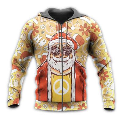 Zip Hoodie / S Christmas Santa Cutie Hippie Groovy - Hoodie - Owls Matrix LTD
