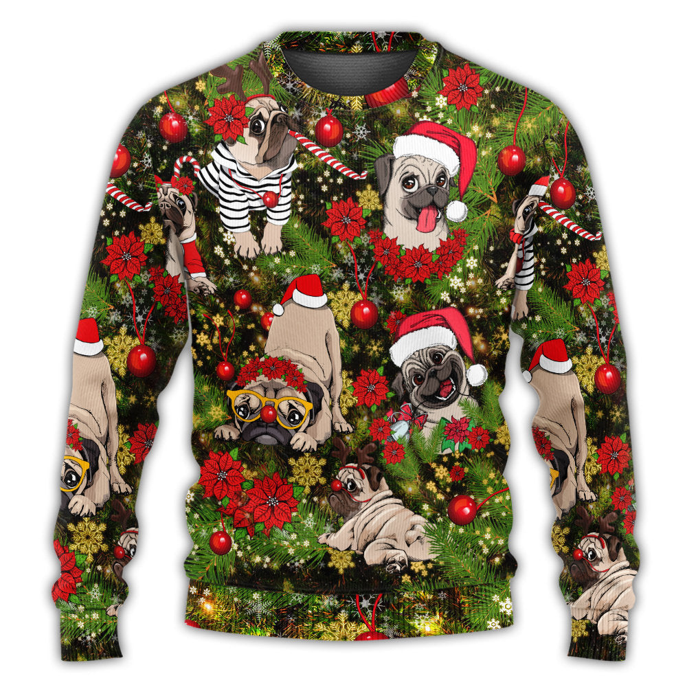 Christmas Sweater / S Christmas Have Yourself A Merry Little Pugmas - Sweater - Ugly Christmas Sweaters - Owls Matrix LTD