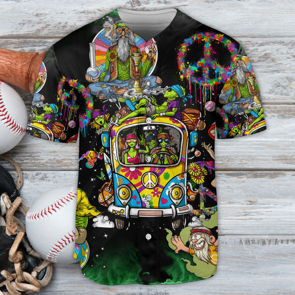 Hippie Smokey Life Art - Baseball Jersey - Owls Matrix LTD