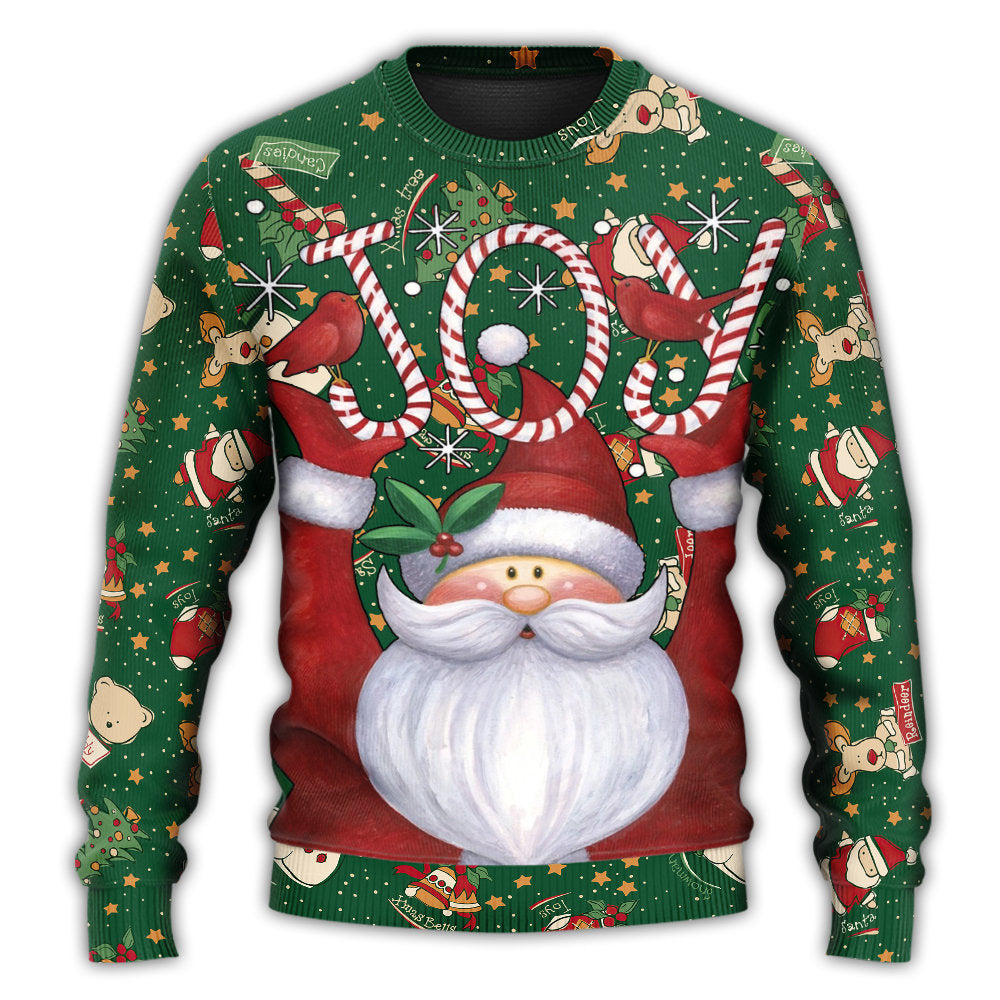 Christmas Sweater / S Christmas Santa Claus Lover Joy - Sweater - Ugly Christmas Sweaters - Owls Matrix LTD