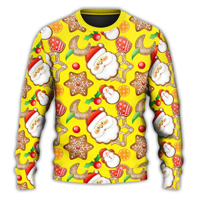 Christmas Santa Snowman Gingerbread And Sweets - Sweater - Ugly Christmas Sweaters - Owls Matrix LTD