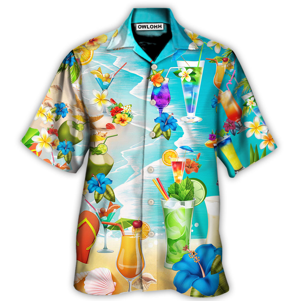 Hawaiian Shirt / Adults / S Cocktail Drink Cocktails And Say Aloha - Hawaiian Shirt - Owls Matrix LTD