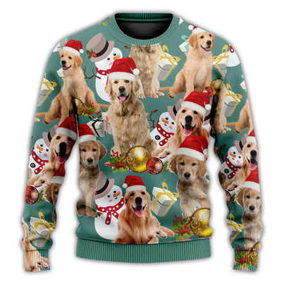Christmas Sweater / S Golden Retriever Merry Christmas - Sweater - Ugly Christmas Sweaters - Owls Matrix LTD