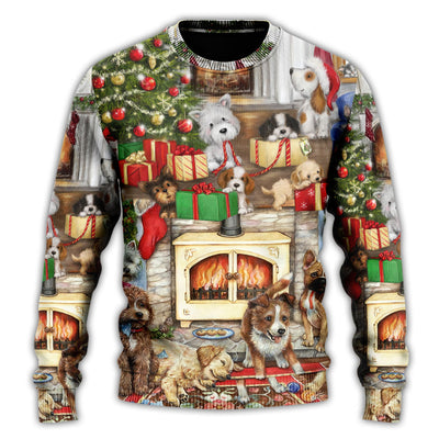 Christmas Sweater / S Christmas Dog Lover Merry Lovely Xmas - Sweater - Ugly Christmas Sweaters - Owls Matrix LTD