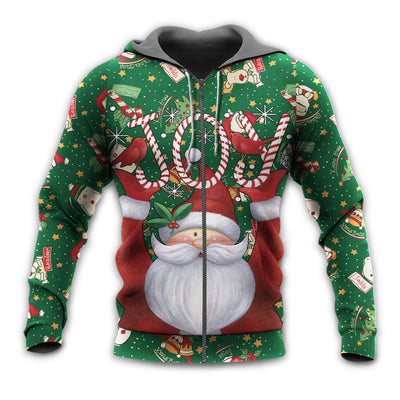 Zip Hoodie / S Christmas Santa Claus Lover Joy - Hoodie - Owls Matrix LTD