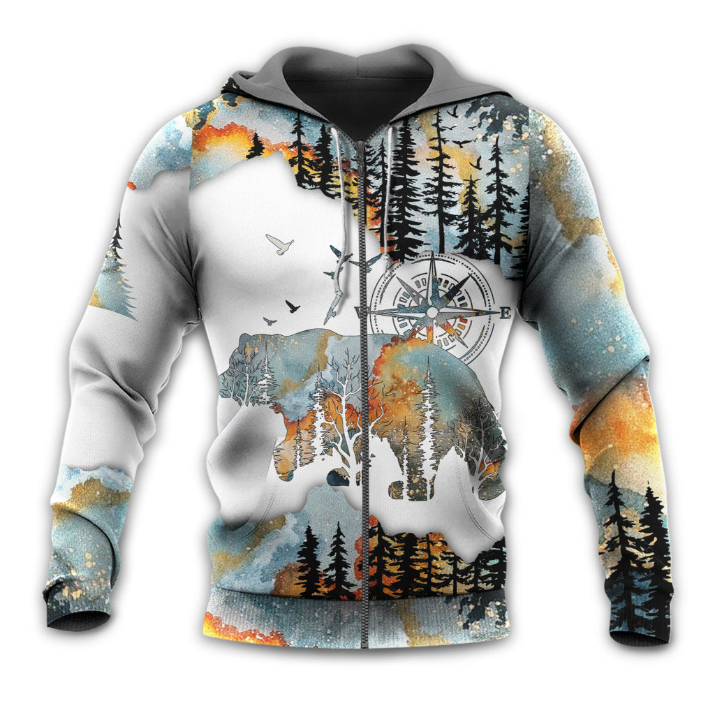 Zip Hoodie / S Camping And Into The Forest I Go To Lose My Mind - Hoodie - Owls Matrix LTD