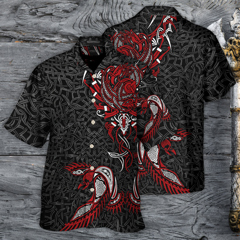 Viking War Raven Life Style - Hawaiian Shirt - Owls Matrix LTD