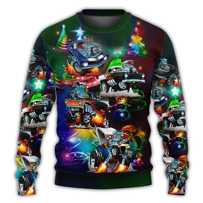 Christmas Sweater / S Car Christmas Neon Amazing Style - Sweater - Ugly Christmas Sweaters - Owls Matrix LTD