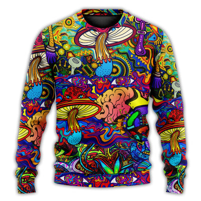 Christmas Sweater / S Hippie Mushroom Colorful Lover - Sweater - Ugly Christmas Sweaters - Owls Matrix LTD