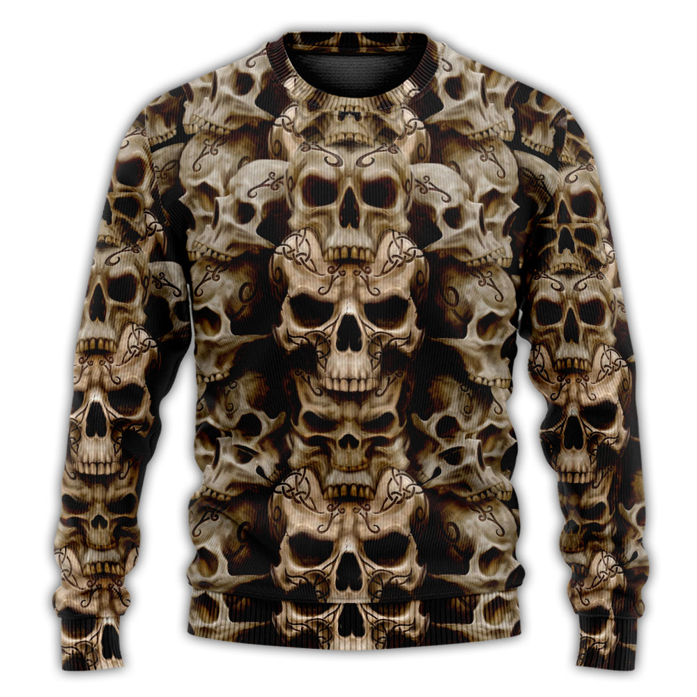 Christmas Sweater / S Skull Dark Inside Everyone - Sweater - Ugly Christmas Sweaters - Owls Matrix LTD