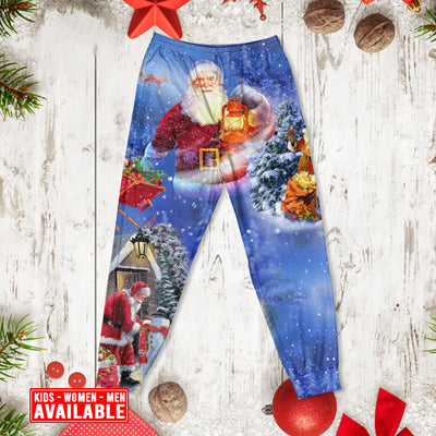 Christmas Merry Xmas Santa Claus Is Coming To Town - Pajamas Long Sleeve - Owls Matrix LTD