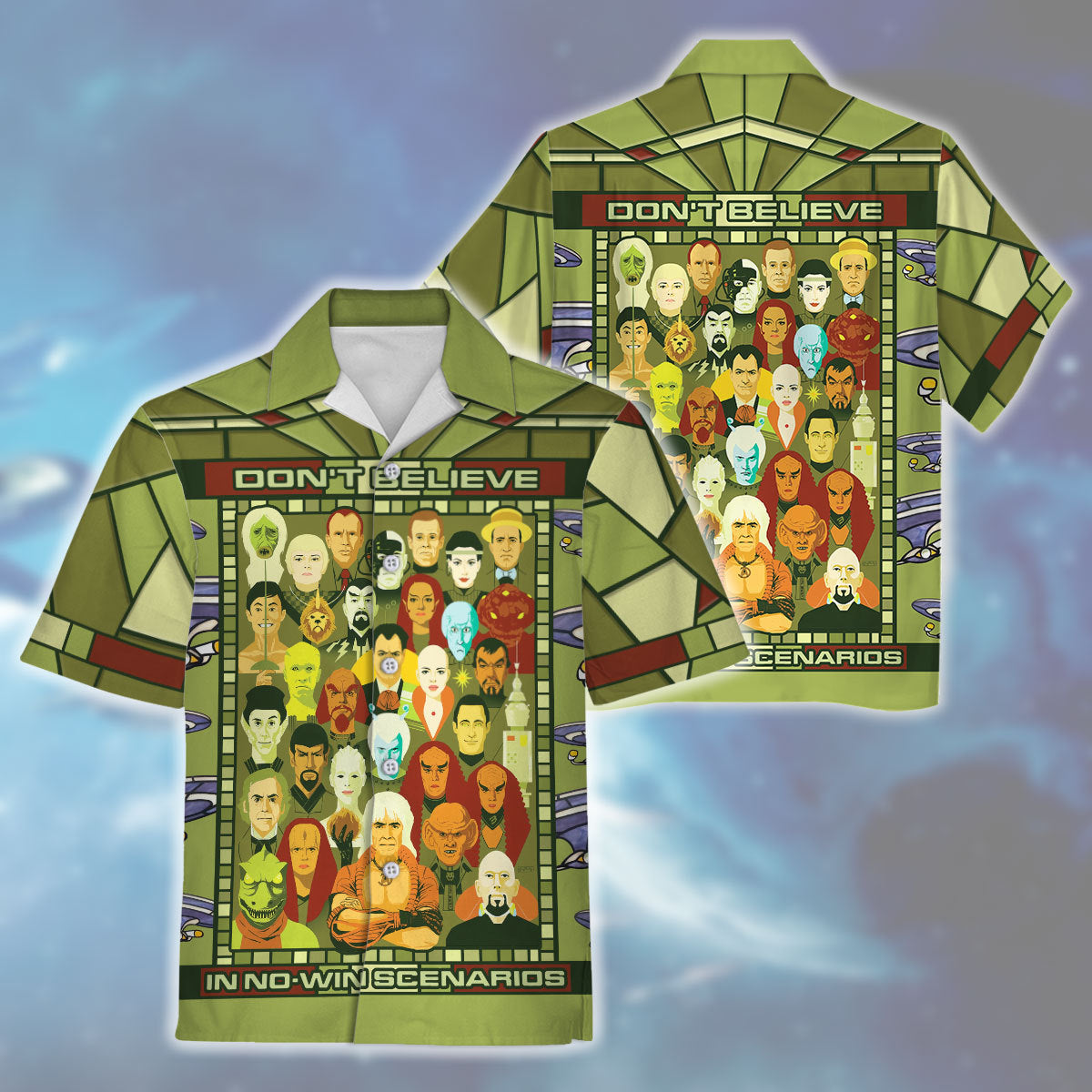 Star Trek The Original Series Retro Character Squares - Hawaiian Shirt