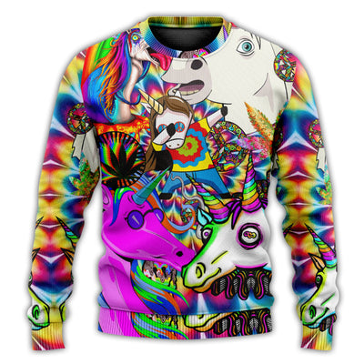 Christmas Sweater / S Hippie Unicorn Dream For Wonderland - Sweater - Ugly Christmas Sweaters - Owls Matrix LTD