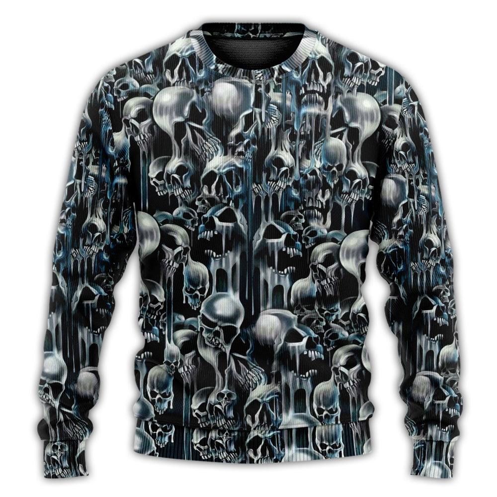 Christmas Sweater / S Skull It's Hot in Here - Sweater - Ugly Christmas Sweaters - Owls Matrix LTD