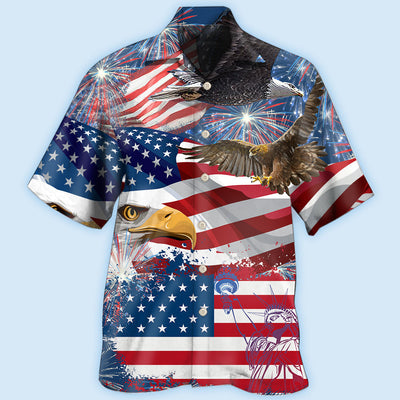 America 4th Of July America Eagle Freedom - Hawaiian Shirt - Owls Matrix LTD