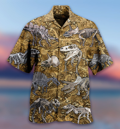 Dinosaur Cool Bone Style - Hawaiian Shirt - Owls Matrix LTD