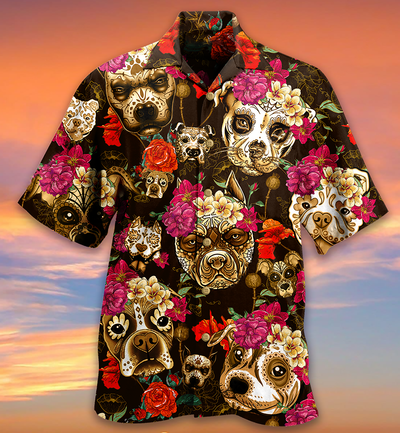 Dog Beautiful Rose Flowers - Hawaiian Shirt - Owls Matrix LTD