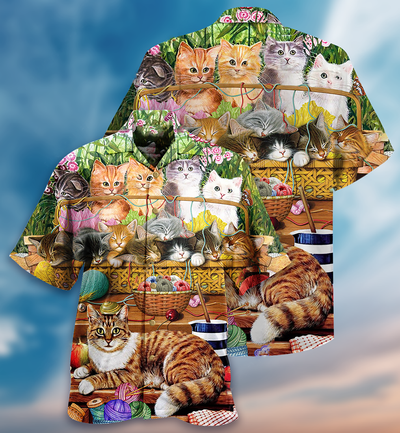 Cat Love Wool Roll - Hawaiian Shirt - Owls Matrix LTD