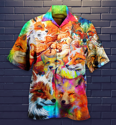 Fox Beautiful Painting Style - Hawaiian Shirt - Owls Matrix LTD
