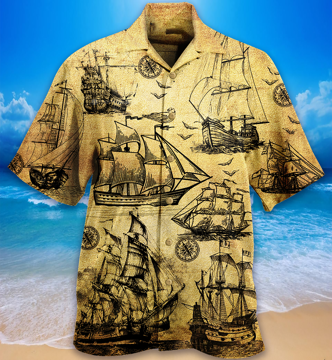 Sailing Vintage In Beautiful Life - Hawaiian Shirt - Owls Matrix LTD