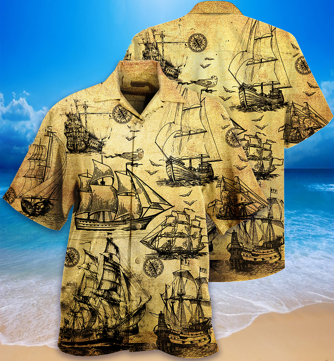 Sailing Vintage In Beautiful Life - Hawaiian Shirt - Owls Matrix LTD