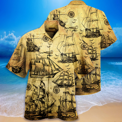 Sailing I Plan To Go Sailing Vintage Sail - Hawaiian Shirt - Owls Matrix LTD
